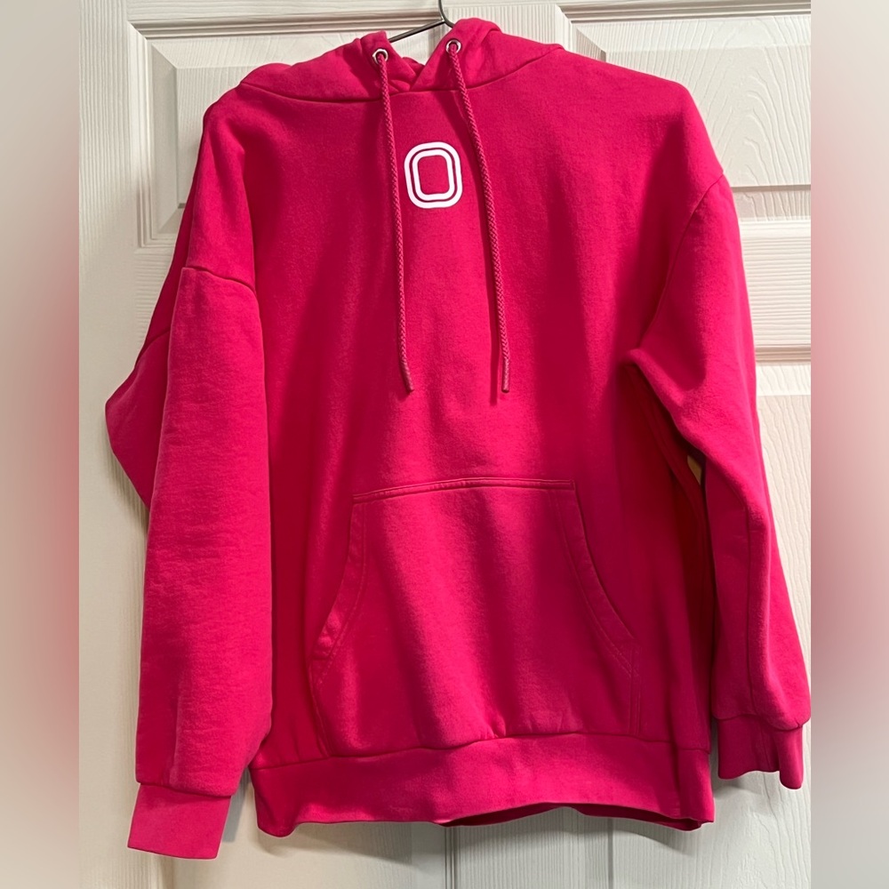 Overtime Women’s Hot Pink Long Sleeve Hoodie - Size Large - VGUC